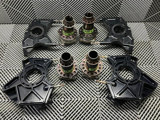 Used. Full Set of 4 Center wheels hubs and CNC arms. Gt cars.