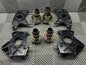 Used. Full Set of 4 Center wheels hubs and CNC arms. Gt cars.