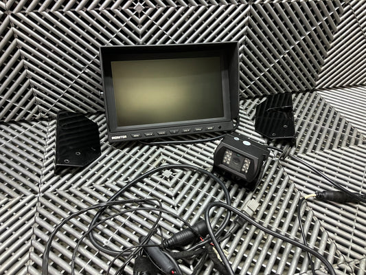 Used. Rear view TFT monitor + back camera + brackets + wires