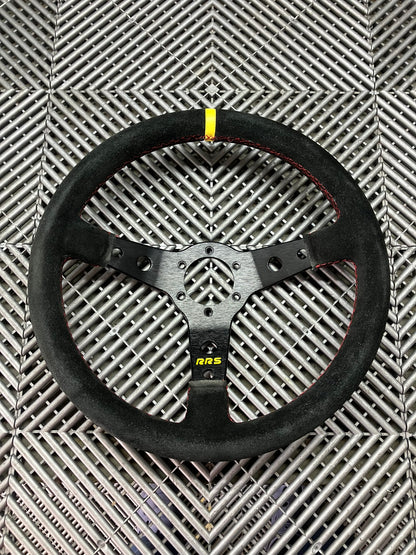 New. RRS Suede steering wheel 350 mm