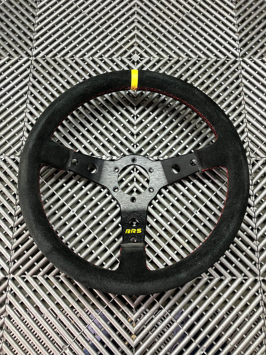 New. RRS Suede steering wheel 350 mm