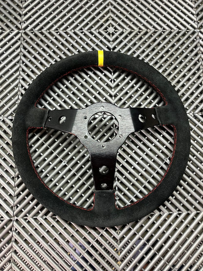 New. RRS Suede steering wheel 350 mm