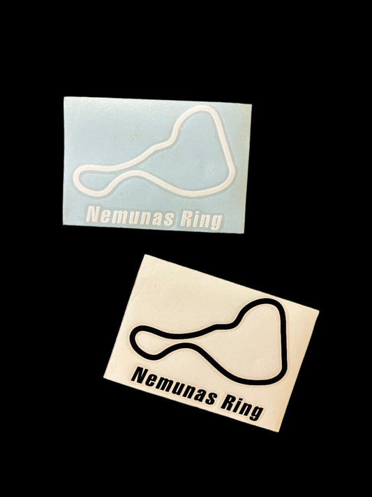 New. "Nemunas ring" car sticker pack. Black+white