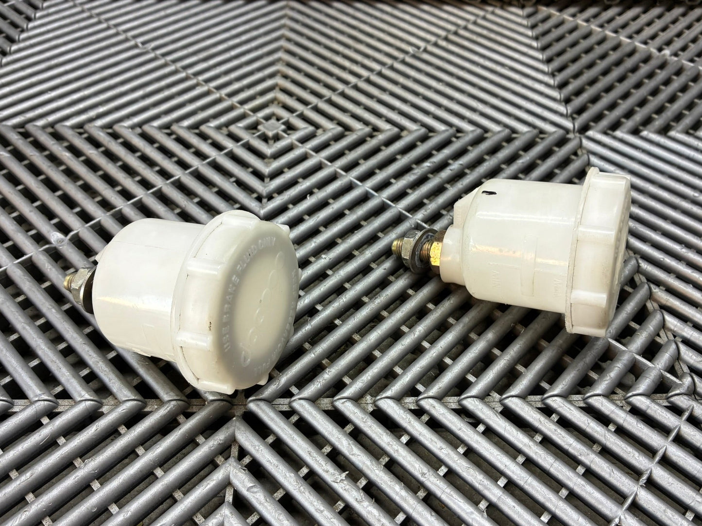 Used. Set of OBP Brake Fluid Reservoirs