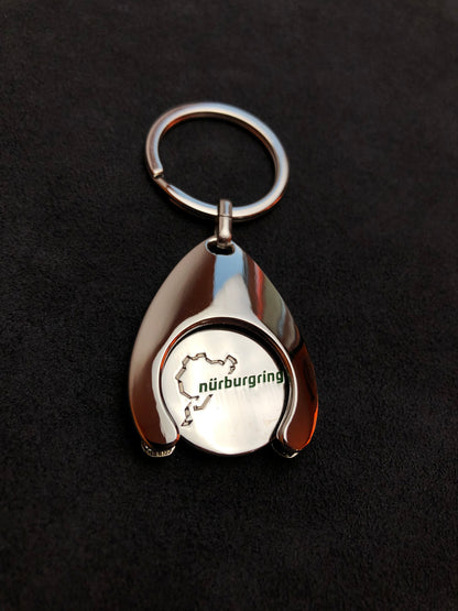 New. "Nürburgring" Key Chain Shopping Trolley Coin.