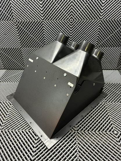 Used. BMW E92 Carbon fiber rear diff and brake cooling vents box.