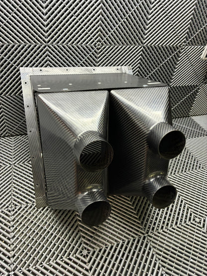 Used. BMW E92 Carbon fiber rear diff and brake cooling vents box.