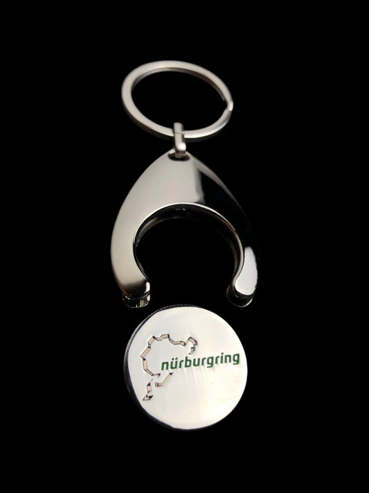 New. "Nürburgring" Key Chain Shopping Trolley Coin.