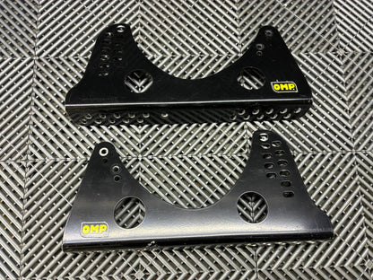 Used. OMP universal race seat side mounts