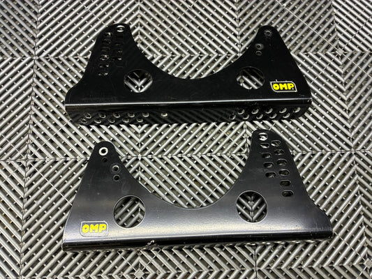 Used. OMP universal race seat side mounts