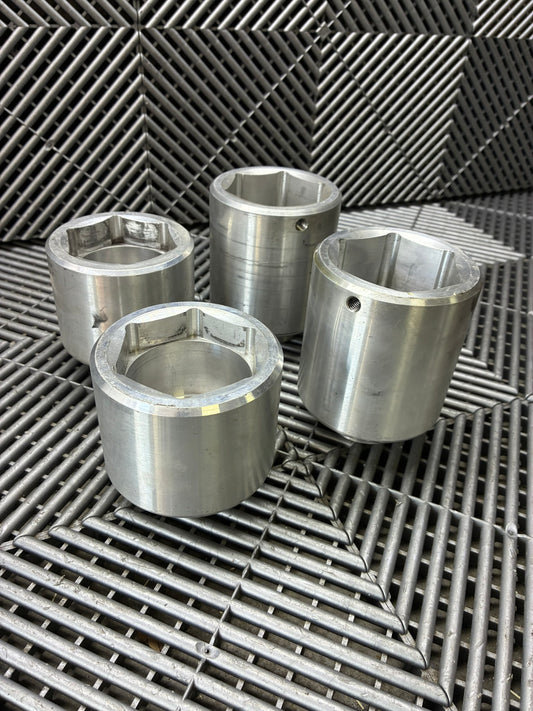 Used. 70 mm central lock nut sockets.