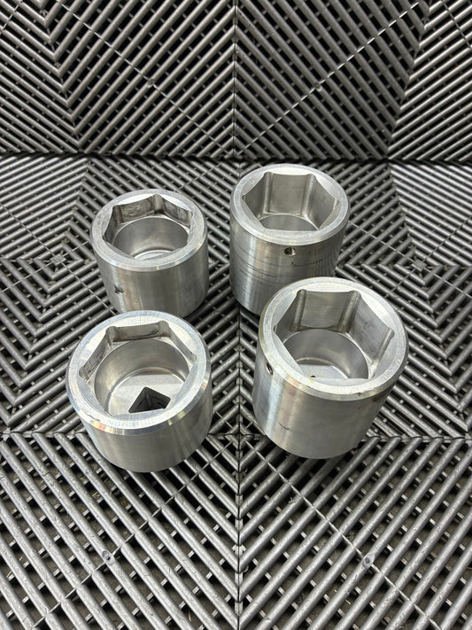 Used. 70 mm central lock nut sockets.