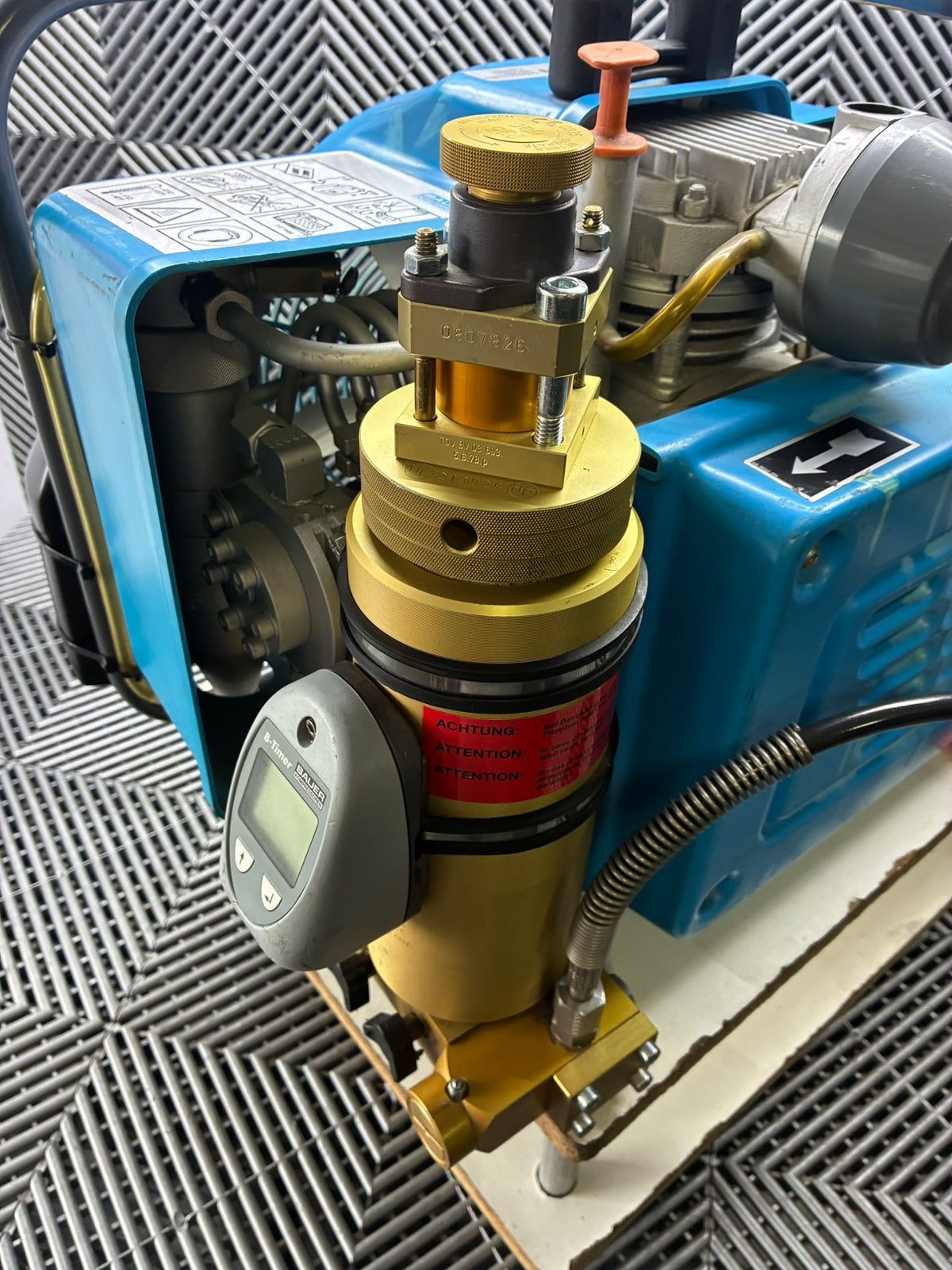Used. Bauer Junior II high-pressure air compressor.