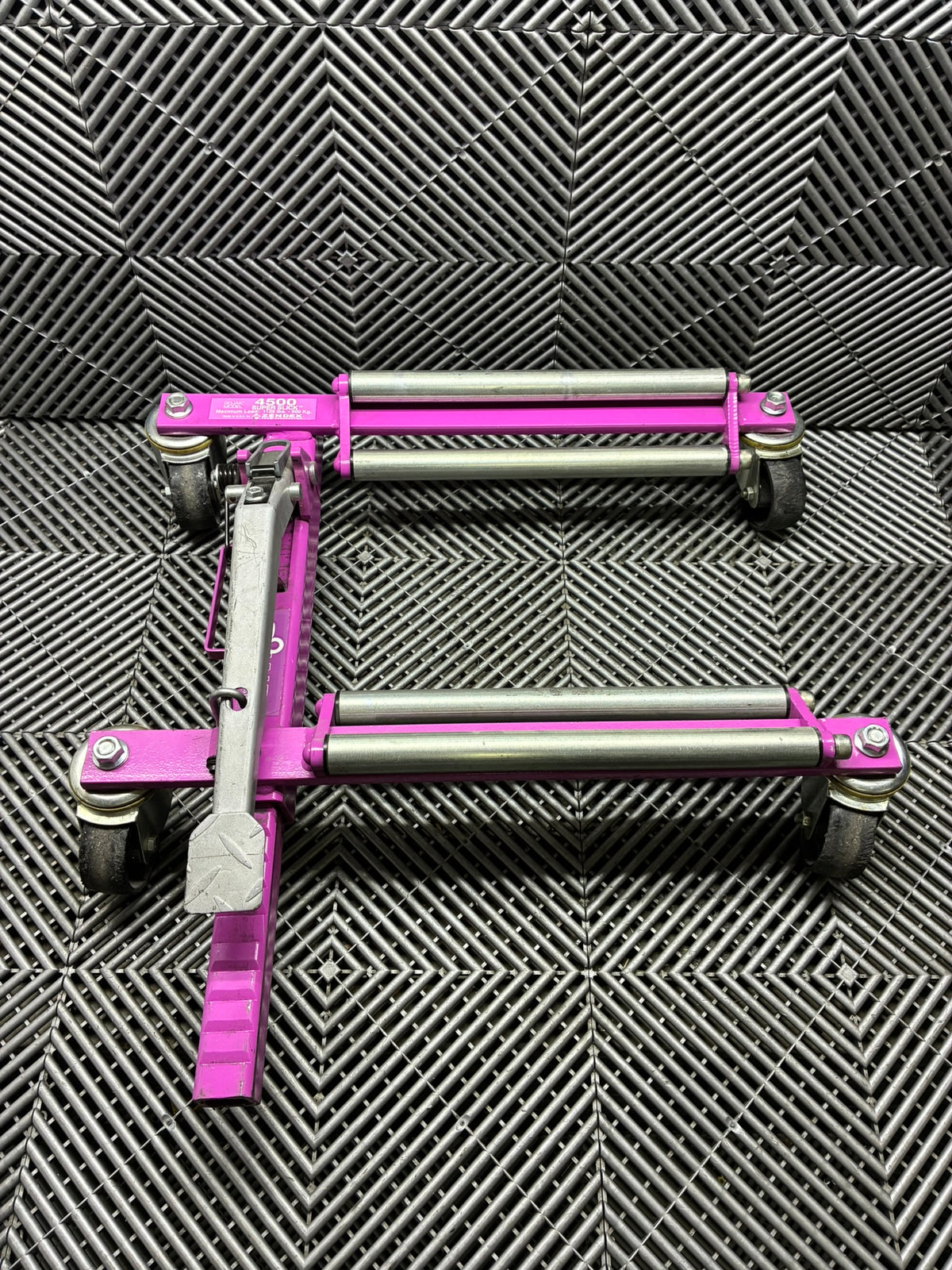 Used.Hydraulic vehicle positioning jack/car skate + rolling storage cart
