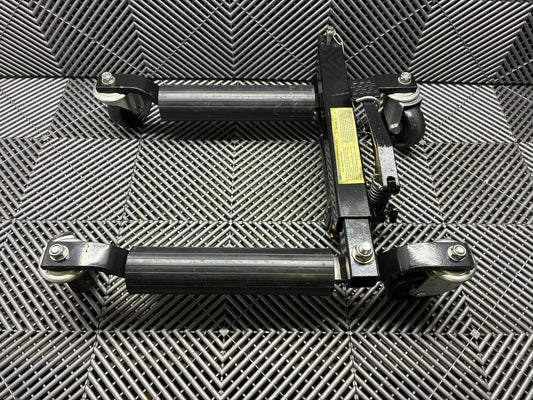 Used.Hydraulic vehicle positioning jack/car skate + rolling storage cart