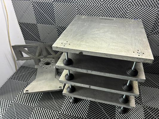 Used. Motorsport hub stands and alignment bars + Leveling platforms.