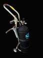 Used. Air jack bottle with trolley and Harris reguliator