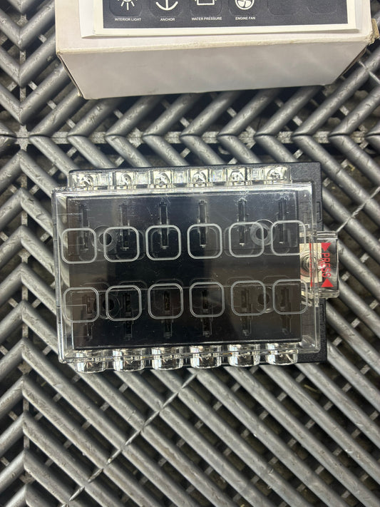New. 12 Fuse panel Block + stickers.