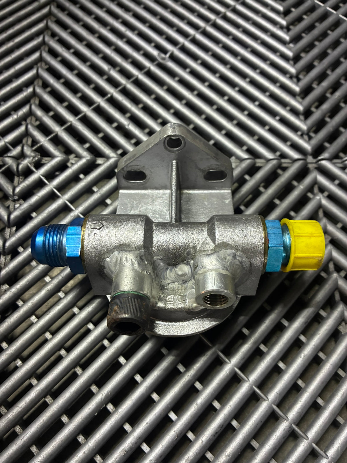 Used.Remote oil filter housing