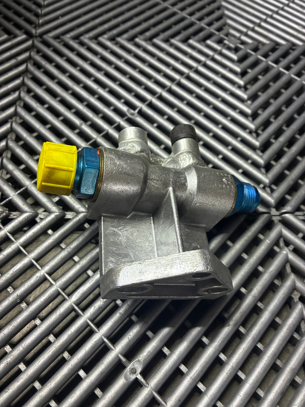 Used.Remote oil filter housing