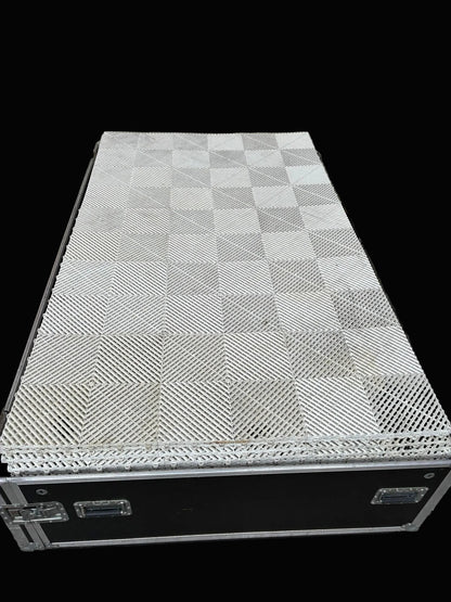 Used.Race track flooring. Black/white 68,32 sq/m + transport box
