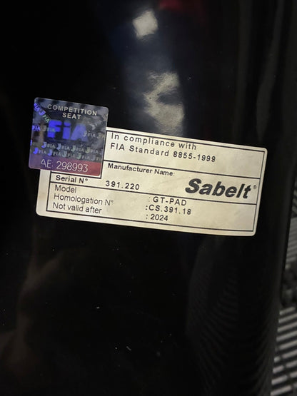 Used. Sabelt GT-Pad racing seat